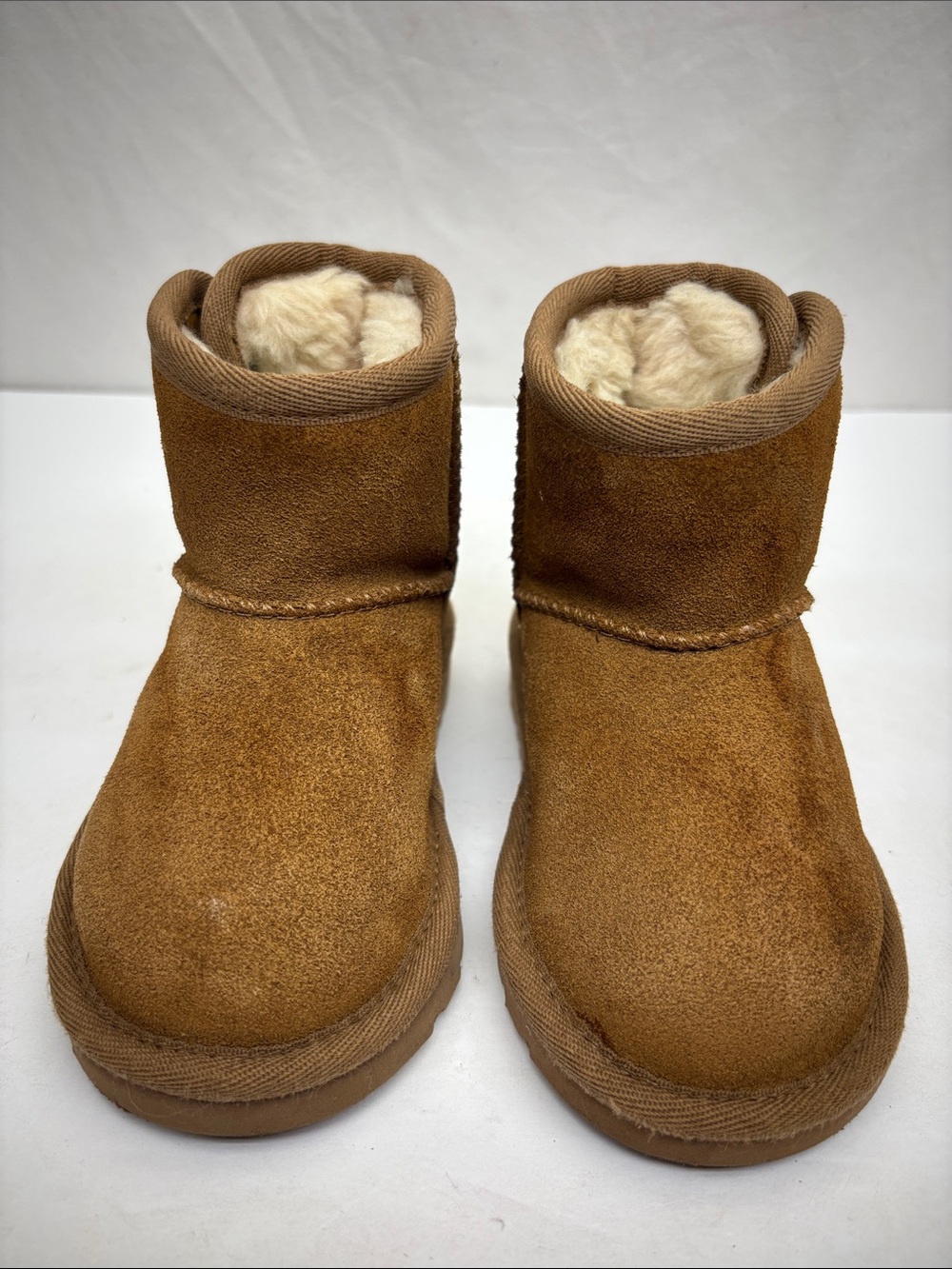 UGG Plush-Lined Suede-Look Winter Boot - Chestnut, SZ 6 baby’s, box 27